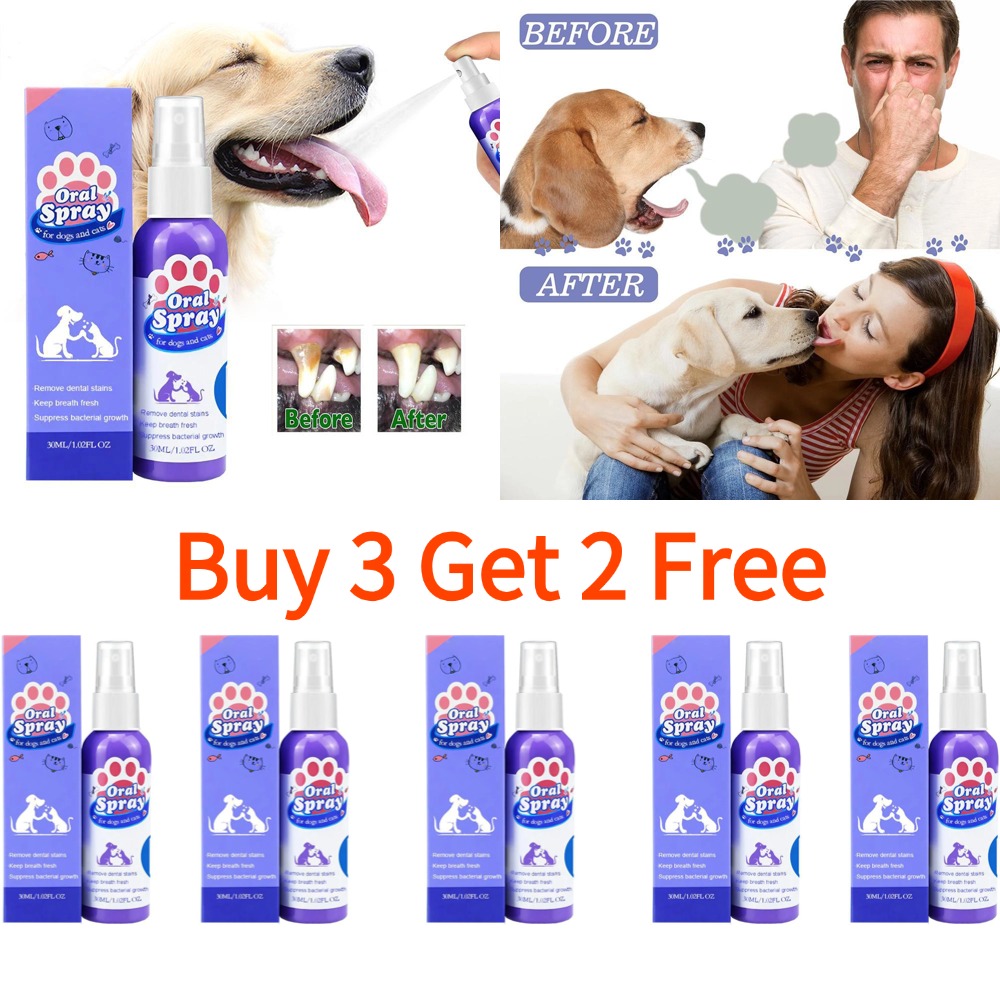 Teeth Whitening Mouthwash - ペット用マウススプレー、口臭予防＆歯のクリーニングスプレー、犬用口腔ケアスプレー、歯垢・歯石の除去、犬の健康な口腔環境を保つ。