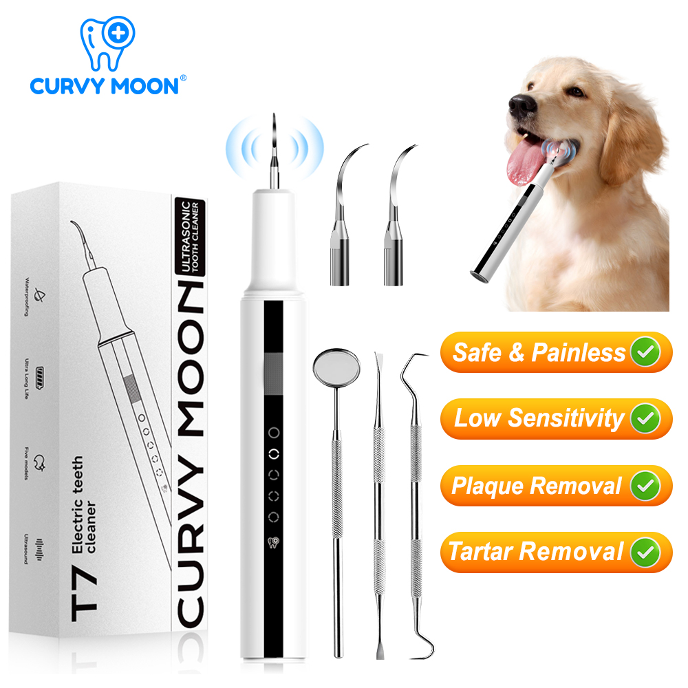 CURVY MOON 超音波歯クリーナー ペット犬猫用 セリ - Teeth Whitening Mouthwash のレビューと価格